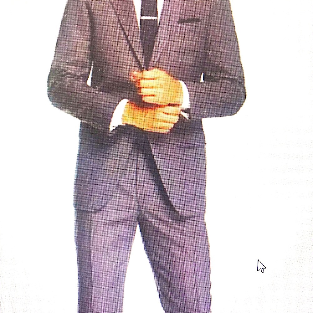 Hart Schaffer Marx 41L 2 pc Gray Pinstripe Suit
NWOT